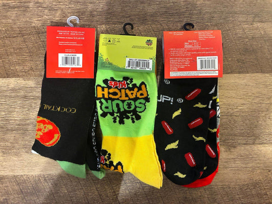 Sour Patch Kids - Jelly Beans - Hot Tamales Socks (New)