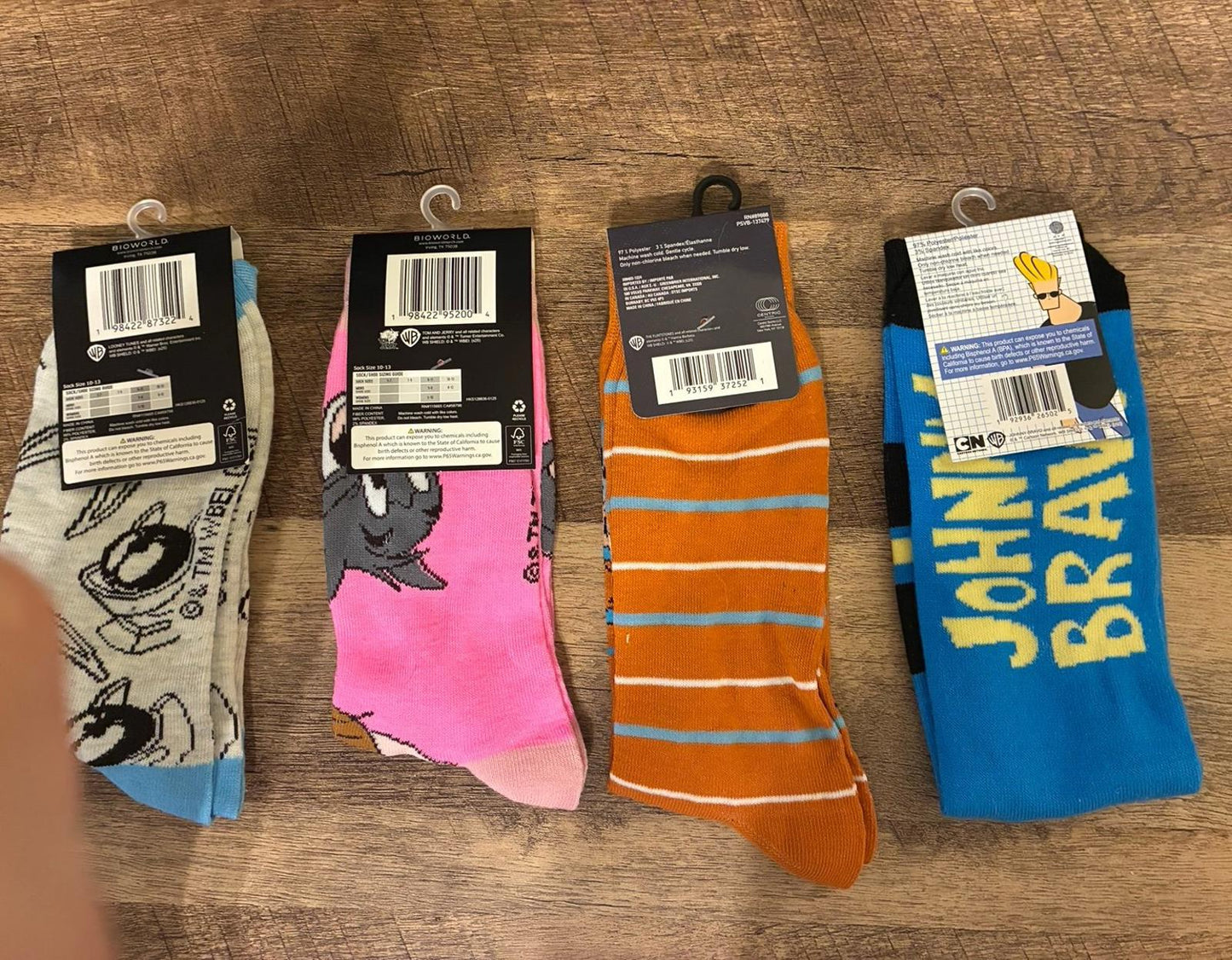 Looney Tunes Tom And Jerry Flintstones Johnny Bravo - Socks