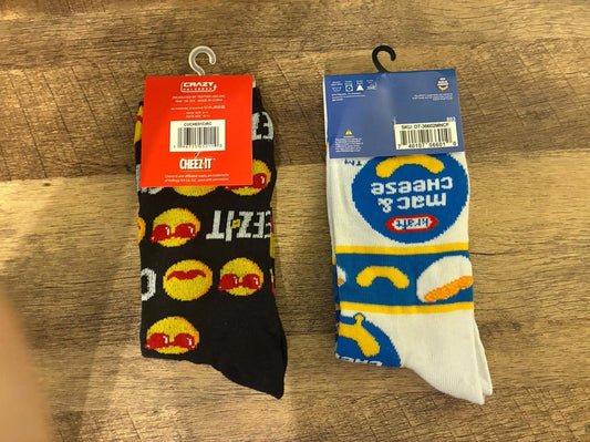 Cheez Its And Mac And Cheese Crew Socks (Brand New)