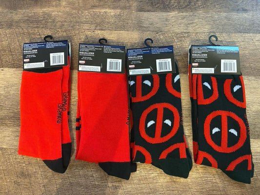 Deadpool - Marvel - 4 Pairs Of Crew Socks (Brand New)