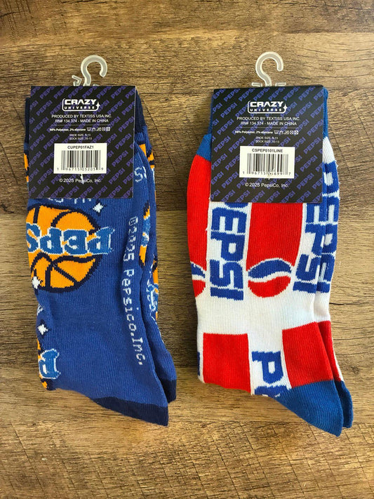 Pepsi Soda And Basketball Pairs Of Crew Socks (Brand New)