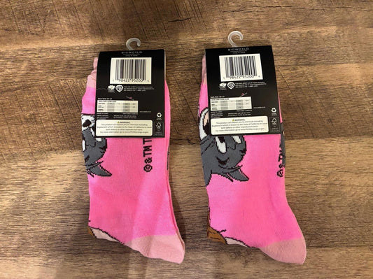 Tom And Jerry Pink 2 Pairs Crew Socks (Brand New)
