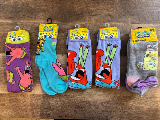 SpongeBob SquarePants 10 Pairs Of Socks (Brand New)
