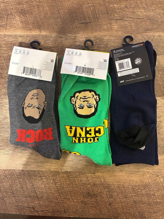 The Rock - John Cena - UFC Crew Socks (Brand New)
