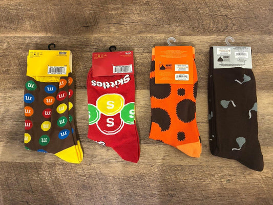 M&M Skittles Reese’s And Hersheys Kisses Crew Socks (New)