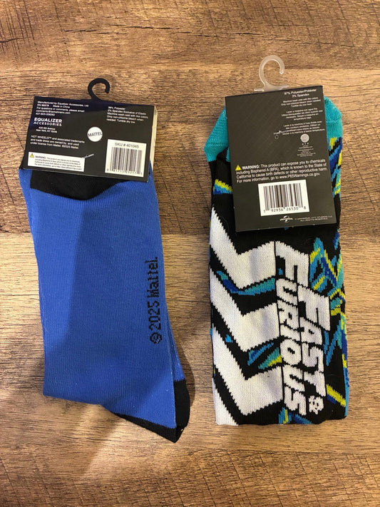 Fast And Furious And Hot Wheels Crew Socks (Brand New)
