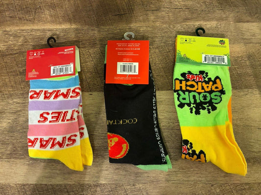 Smarties - Jelly Beans - Sour Patch Kids - Crew Socks (New)