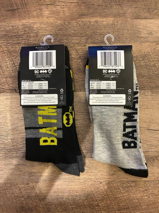 Batman Symbol Logo - DC Comics - Crew Socks (Brand New)