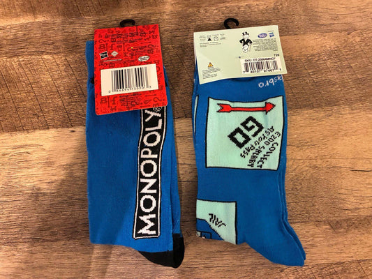 Monopoly Crew Socks 2 Pairs (Brand New)