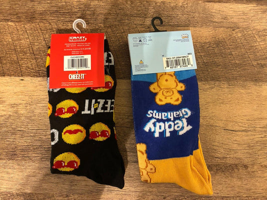 Cheez Its And Teddy Grahams Crew Socks (Brand New)