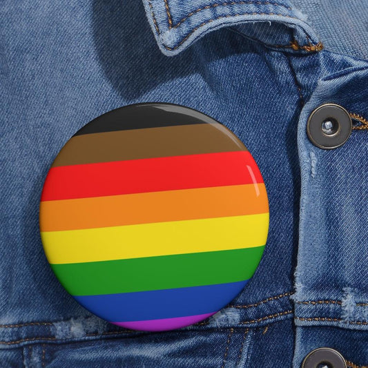 Philadelphia Eight Stripes Flag Pin Button - Art Unlimited