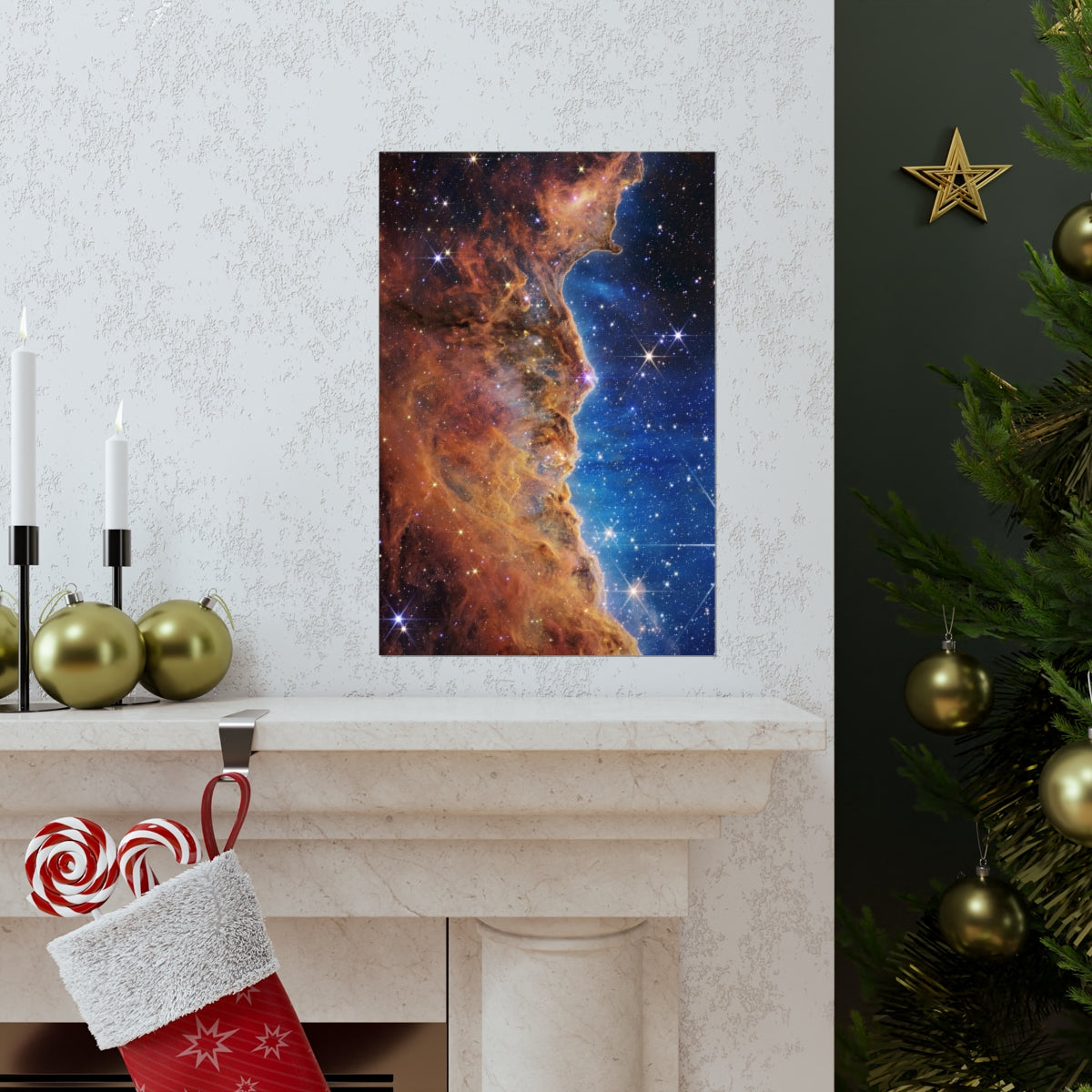 Carina Nebula Deep Field - James Webb Space Telescope Print Poster
