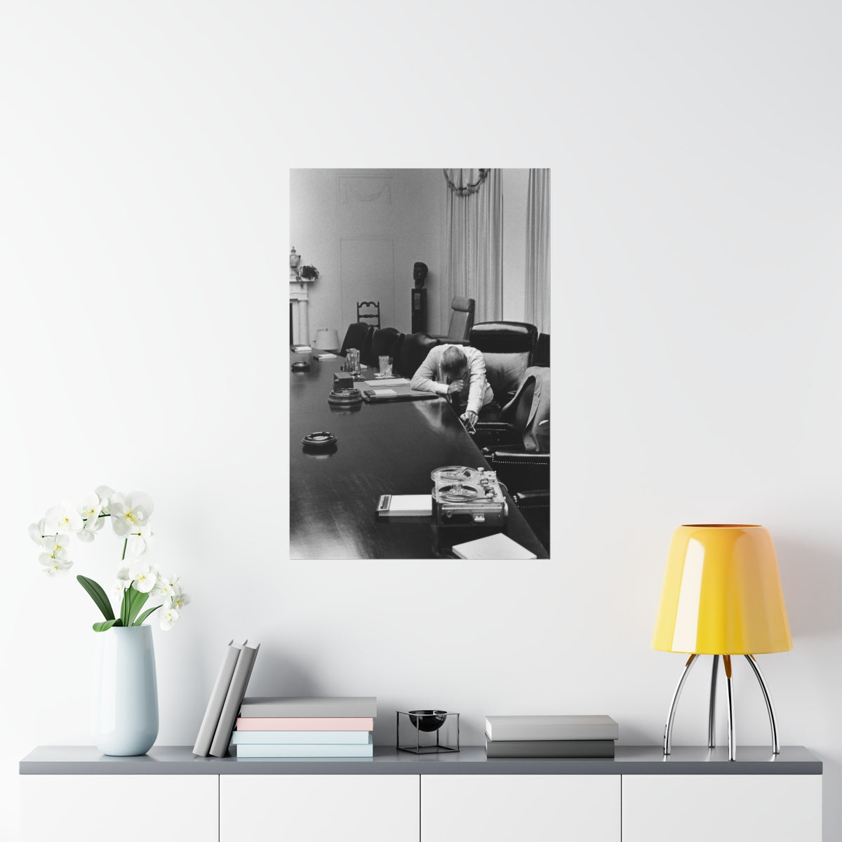 President Lyndon Johnson Troubled By Vietnam Print Poster