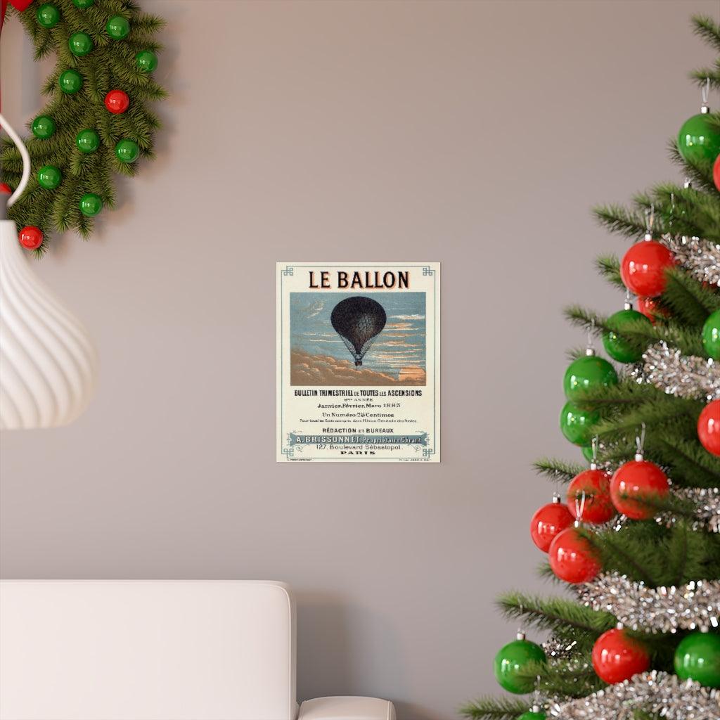 1883 Le Ballon Paris France - A Brissonnet Balloon Air Ship Pilot Print Poster - Art Unlimited