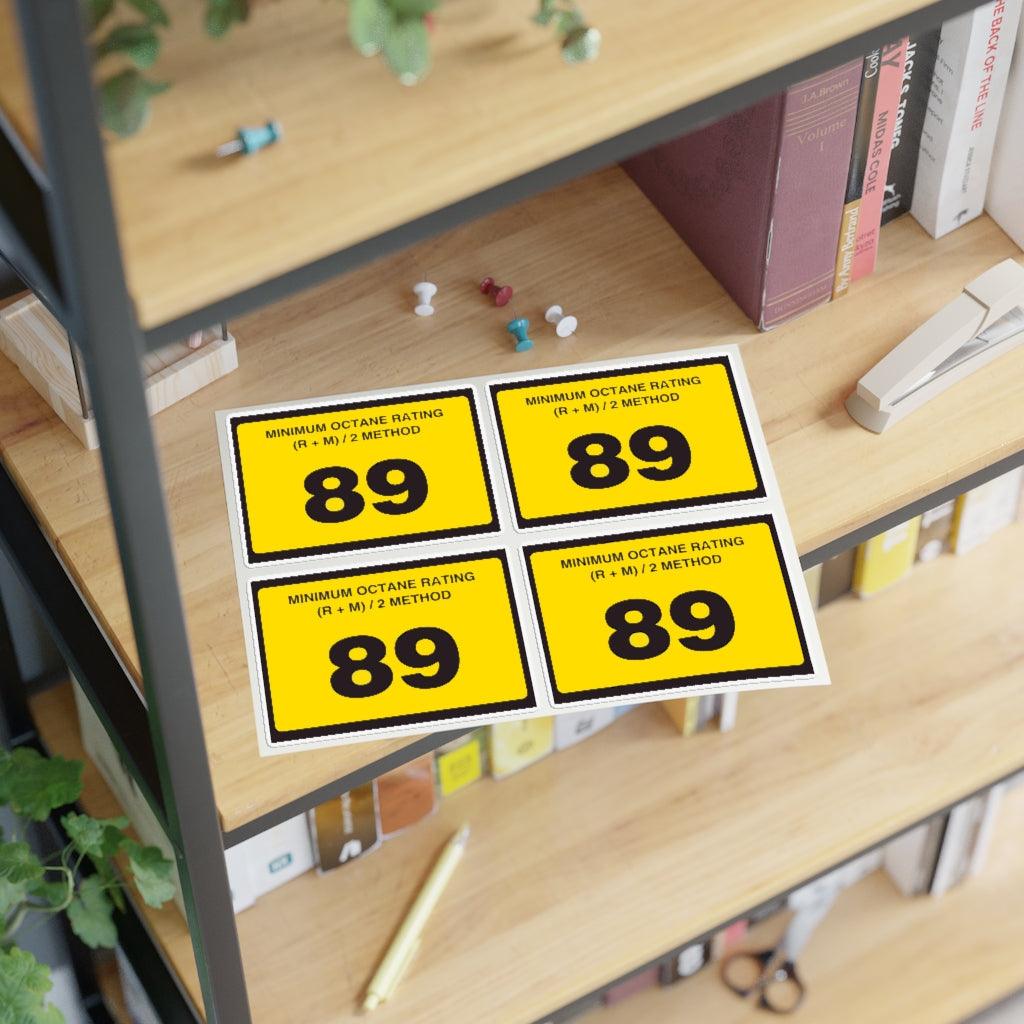89 Octane Gas Sticker Sheet - Art Unlimited