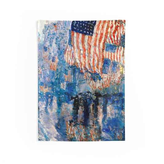 The Avenue In The Rain Painting By Frederick Childe Hassam Wall Tapestry - Art Unlimited