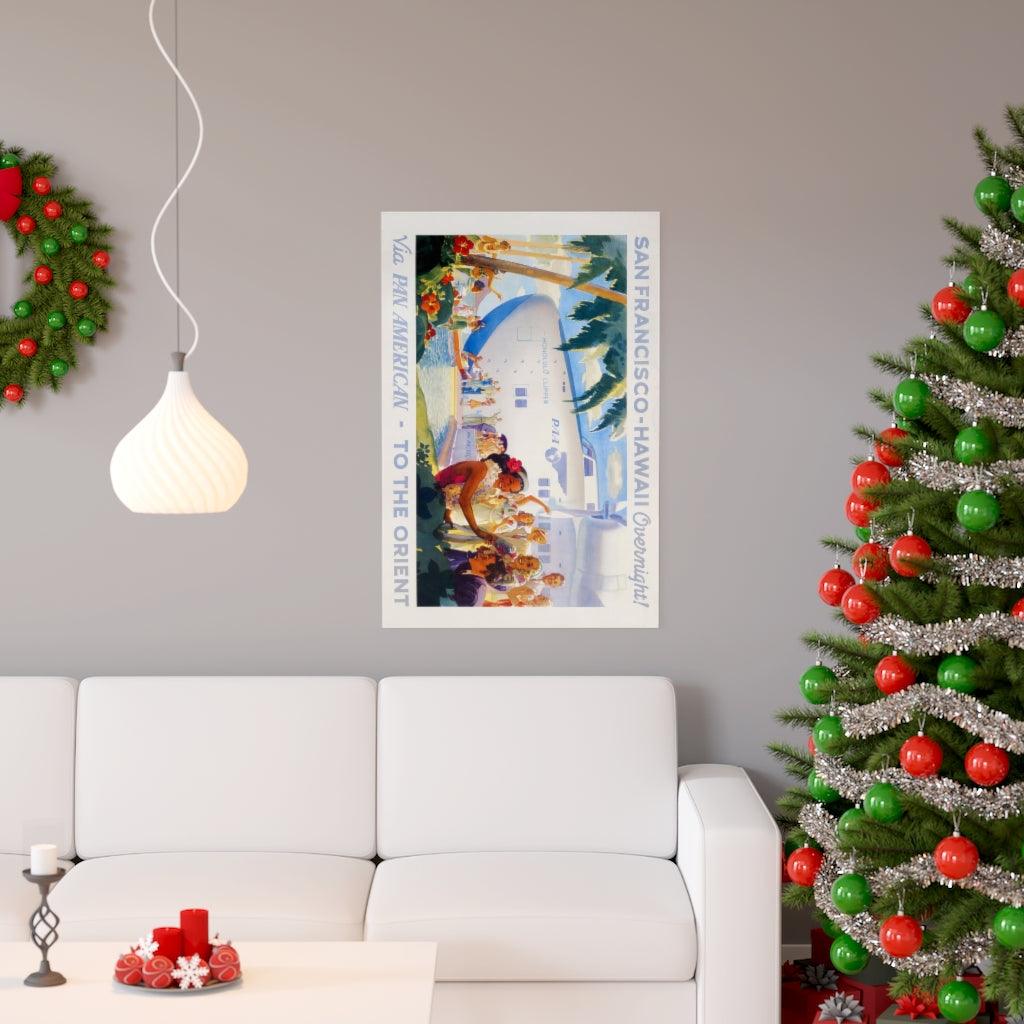 Pan Am Hawaii Clipper Travel Print Poster - Art Unlimited