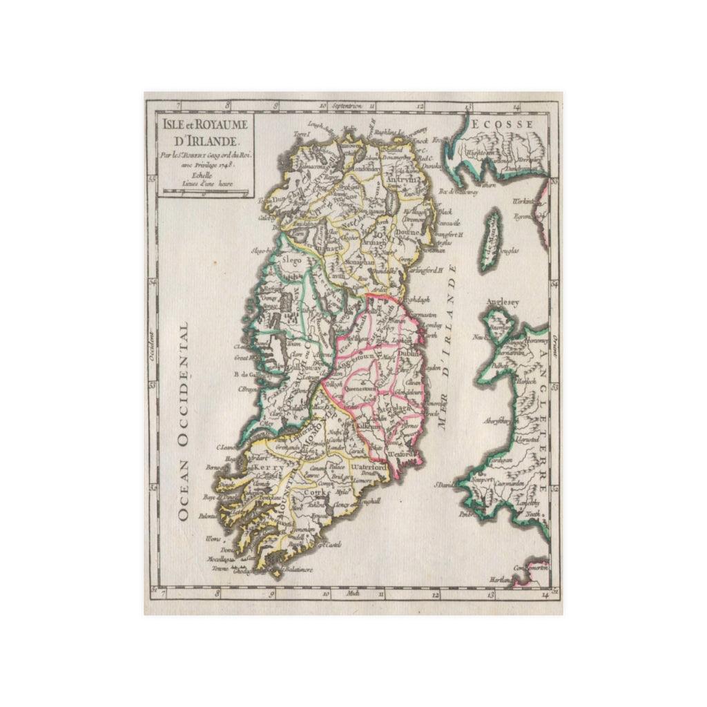 1795 Irish Historical Map Print Poster - Art Unlimited