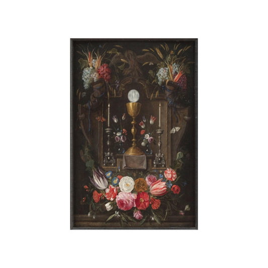 Altar Niche With Symbols Of The Eucharist Print Poster