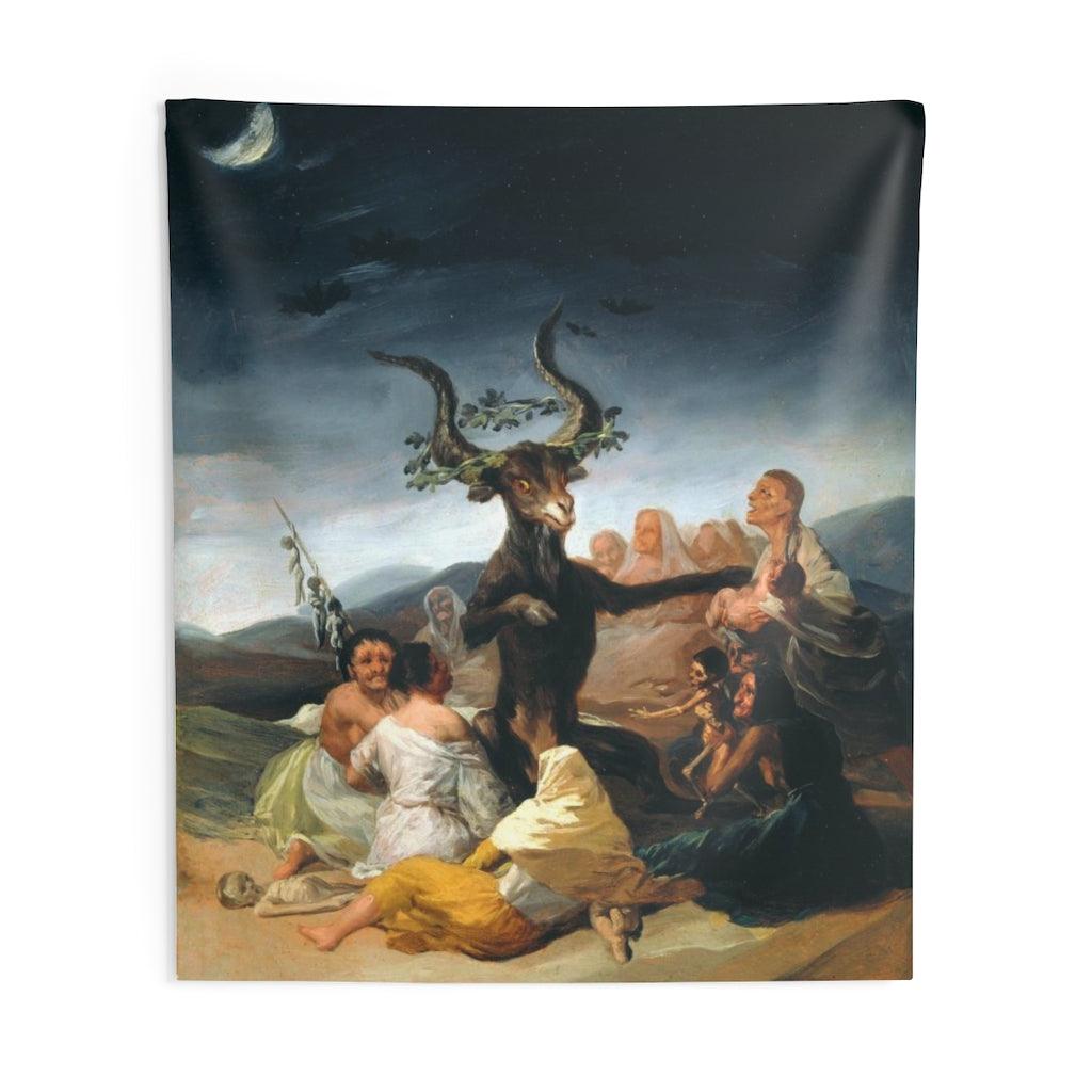 Witches Of Sabbath By Francisco Goya Wall Tapestry - Art Unlimited