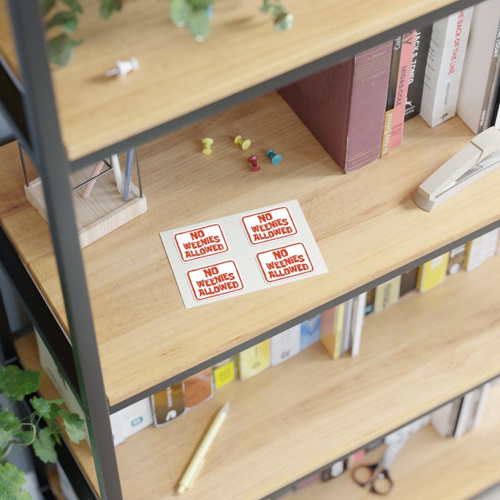 No Weenis Allowed Sticker Sheet - Art Unlimited