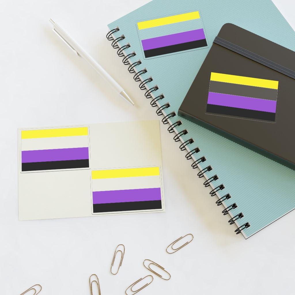 Nonbinary Pride Flag Sticker Sheet - Art Unlimited