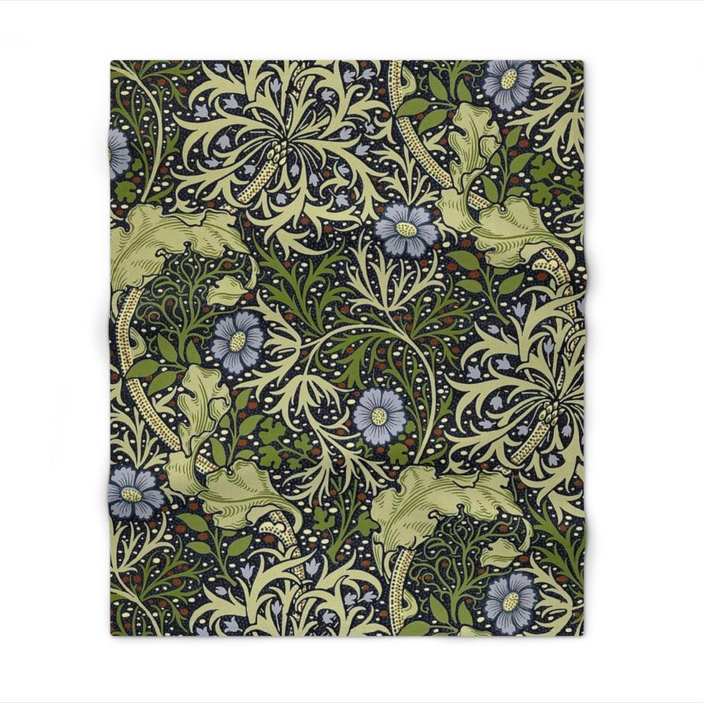 William Morris Seaweed Throw Blanket Art Unlimited