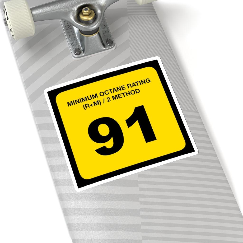 91 Octane Gas Sticker - Art Unlimited