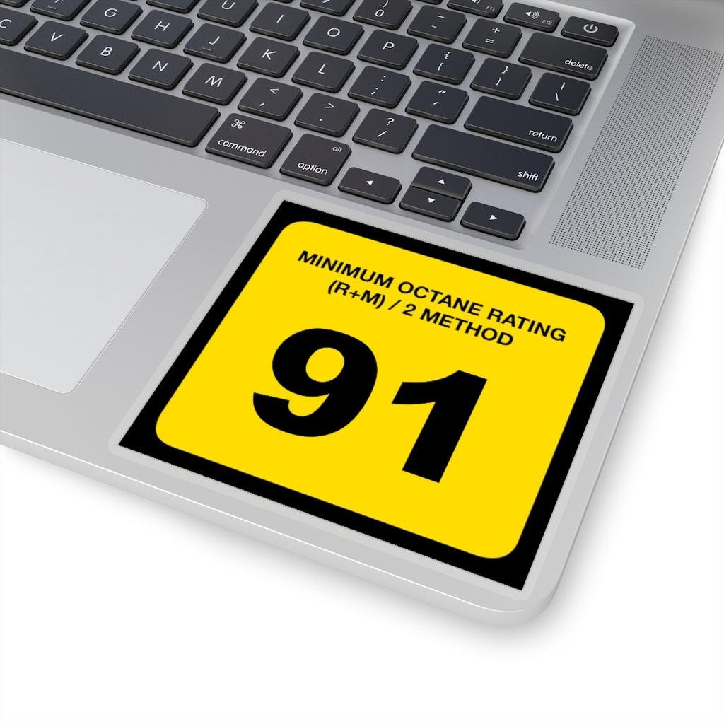 91 Octane Gas Sticker - Art Unlimited