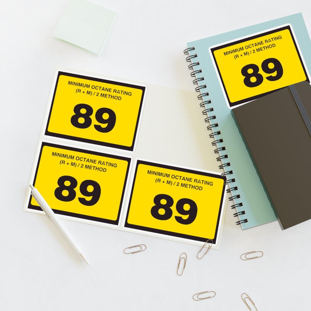 89 Octane Gas Sticker Sheet - Art Unlimited