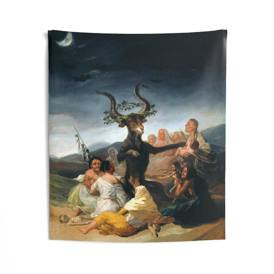 Witches Of Sabbath By Francisco Goya Wall Tapestry - Art Unlimited