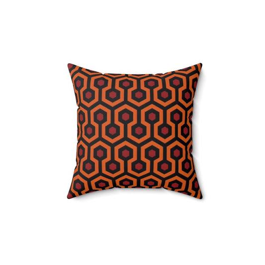 Overlook Hotel Carpet - Shining Movie Spun Polyester Square Pillow - Art Unlimited