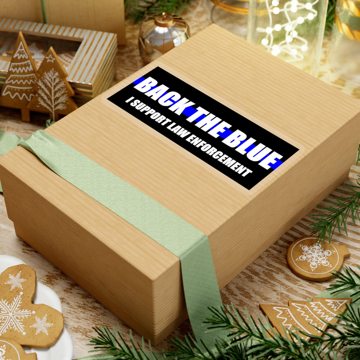 Back The Blue I Support Law Enforcement Sticker