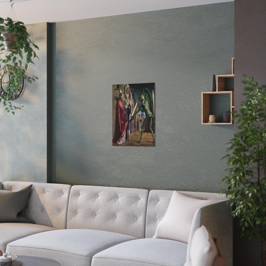 Saint Wolfgang And The Devil By Michael Pacher Print Poster - Art Unlimited