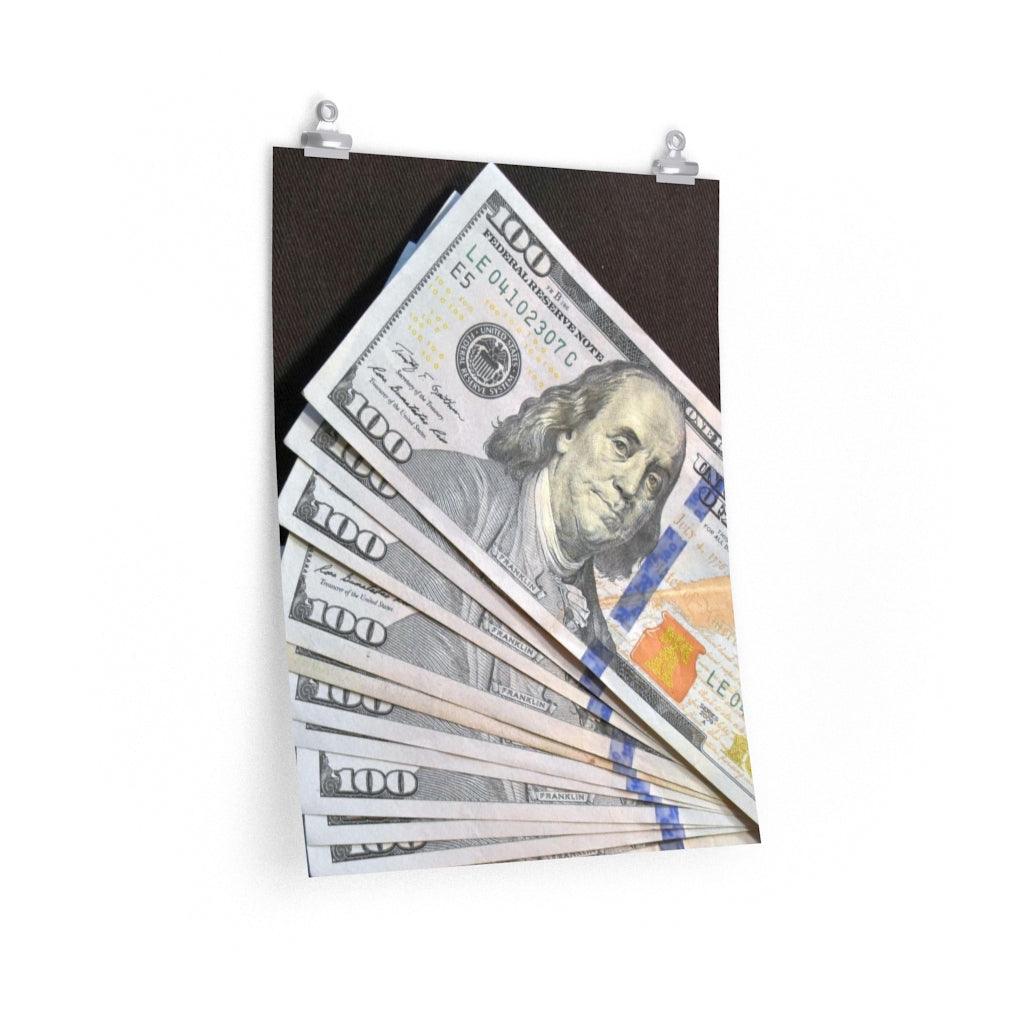 100 Dollar Bill Print Poster - Art Unlimited
