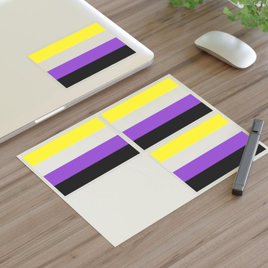 Nonbinary Pride Flag Sticker Sheet - Art Unlimited