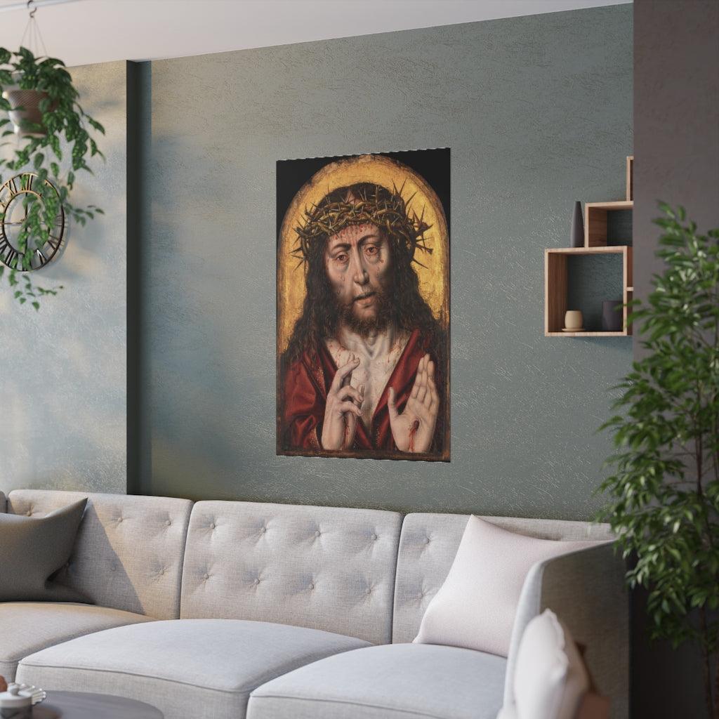 The Man Of Sorrows - Crown Of Thorns By Aelbrecht Bouts Print Poster - Art Unlimited