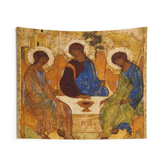 The Holy Trinity By Andrei Rublev Wall Tapestry - Art Unlimited