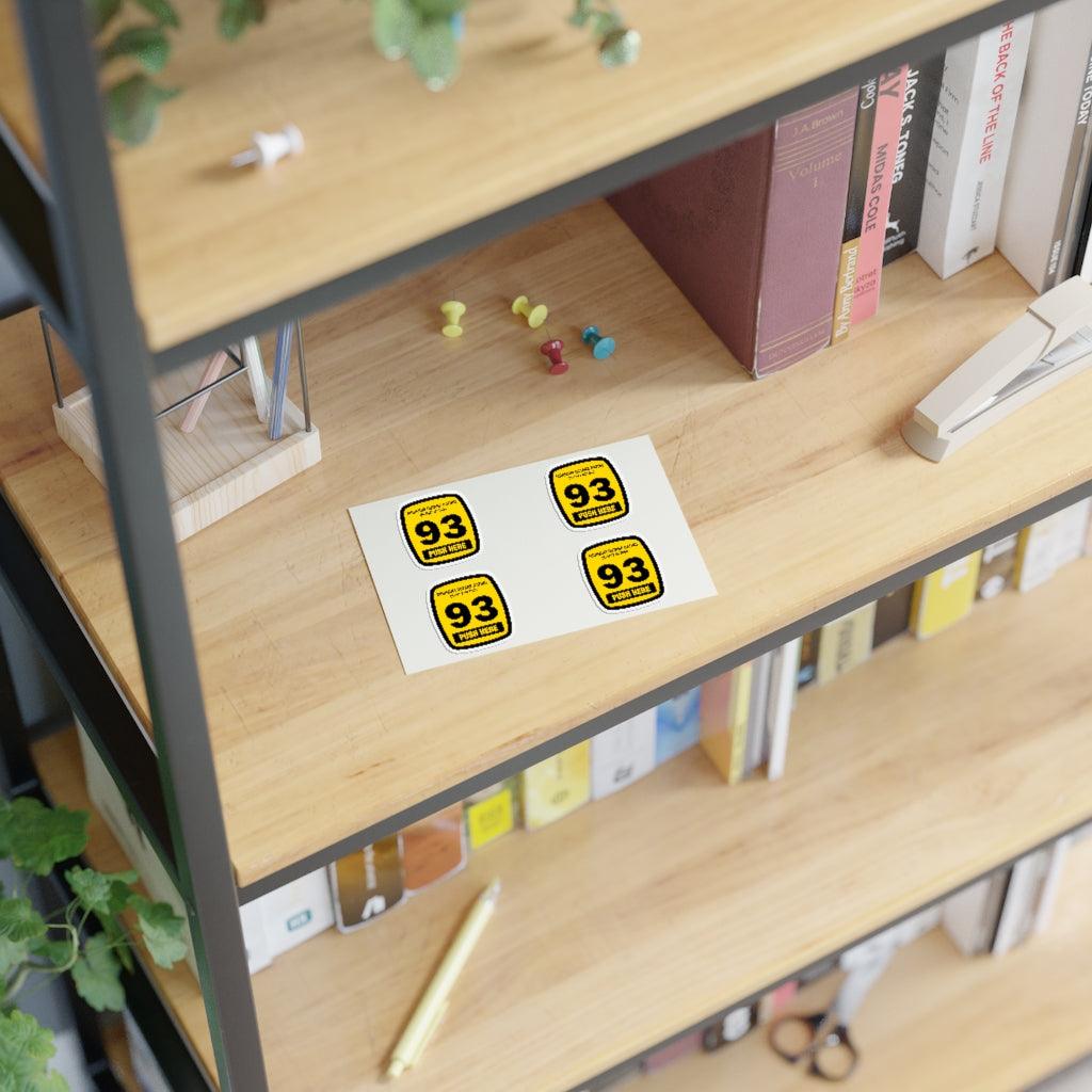 93 Octane Gas Rating Sticker Sheet - Art Unlimited