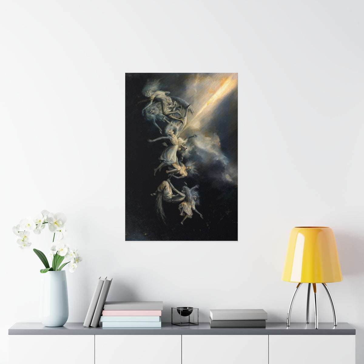 William Holbrook Beard - Lightning Struck A Flock Of Witches Print Poster