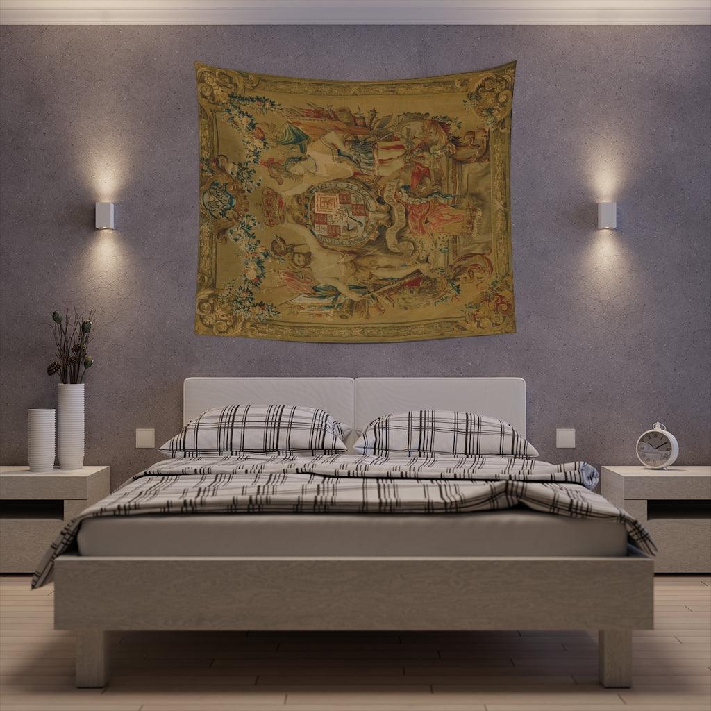 The Arms Of William And Mary - Flemish Family Wall Tapestry - Art Unlimited