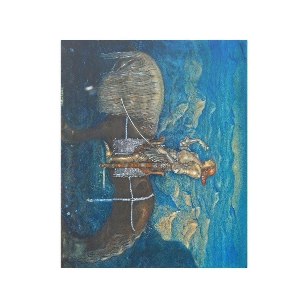 A Knight Rode On A Horse By John Bauer Print Poster - Art Unlimited