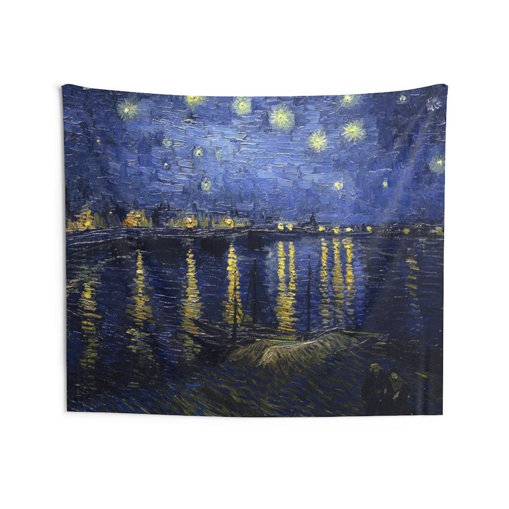 Starry Night Over The Rhone Wall Tapestry - Art Unlimited