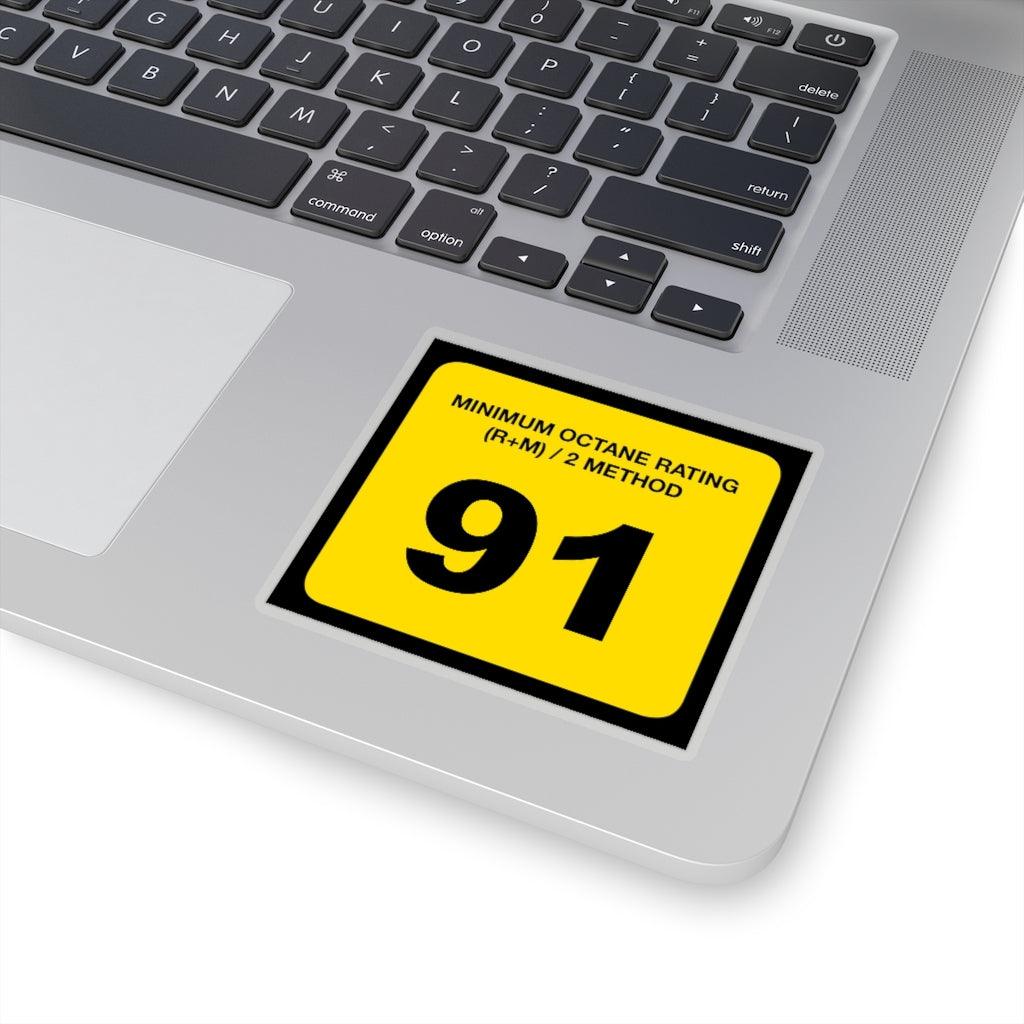 91 Octane Gas Sticker - Art Unlimited