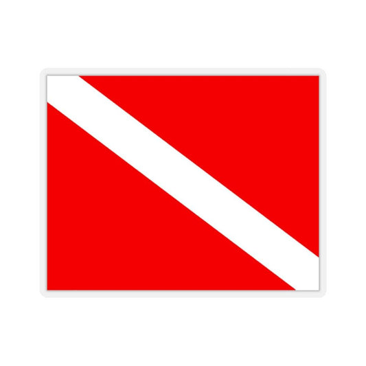 Scuba Diving Diver Flag Sticker - Art Unlimited