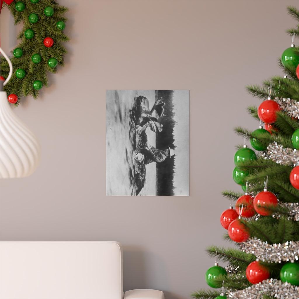 Teddy Roosevelt On A Moose Print Poster - Art Unlimited