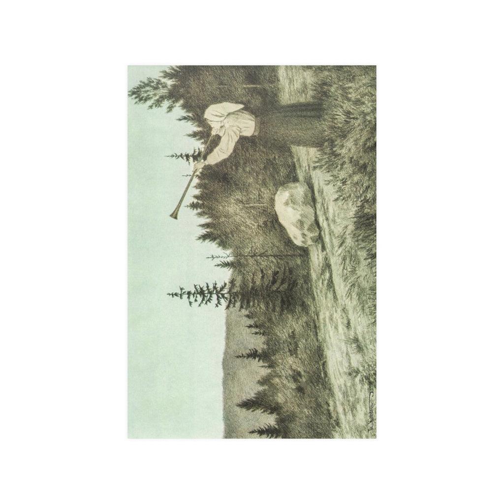 Theodor Kittelsen - Op Under Fjeldet Toner En Lur/Up In The Hills A Cl – Art