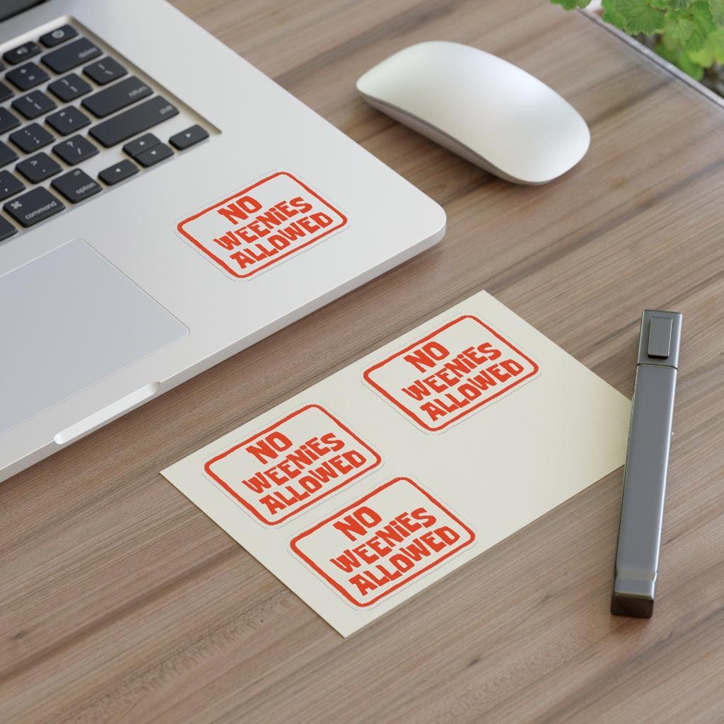 No Weenis Allowed Sticker Sheet - Art Unlimited