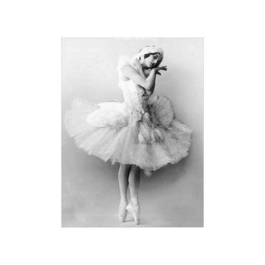 Anna Pavlova Ballet Dancer Black And White Ballerina Photograph Print Poster