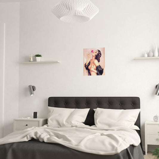 Alberto Vargas Memories Of Olive 1920 Beautiful Woman Holding A Flower Print Poster - Art Unlimited